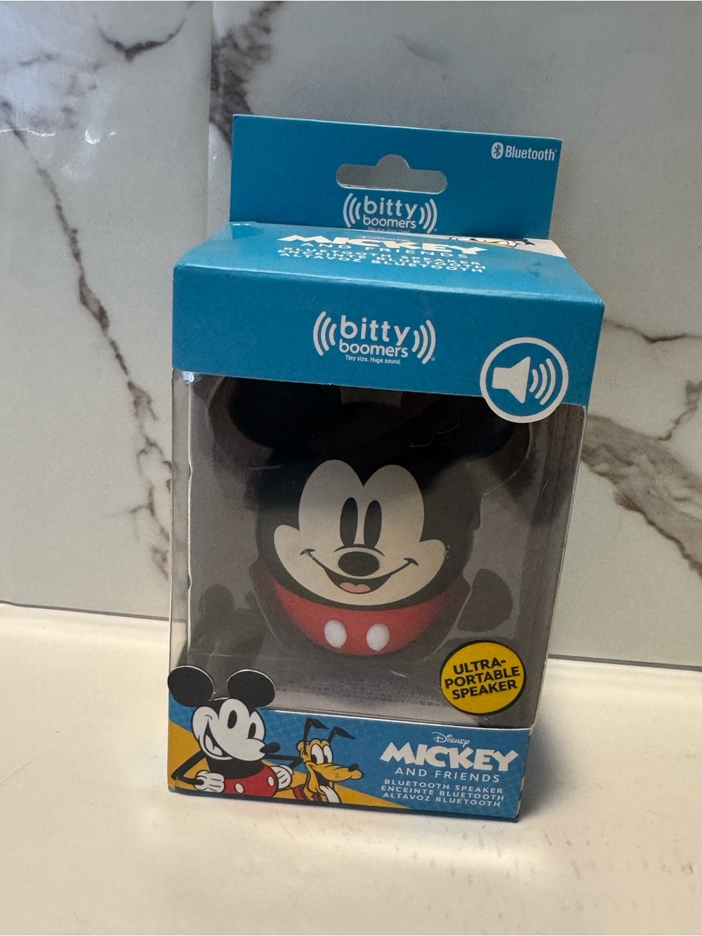 Disney Mickey Bitty Boomers Portable Bluetooth Speaker - Black/Red